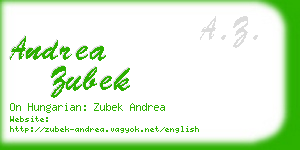andrea zubek business card